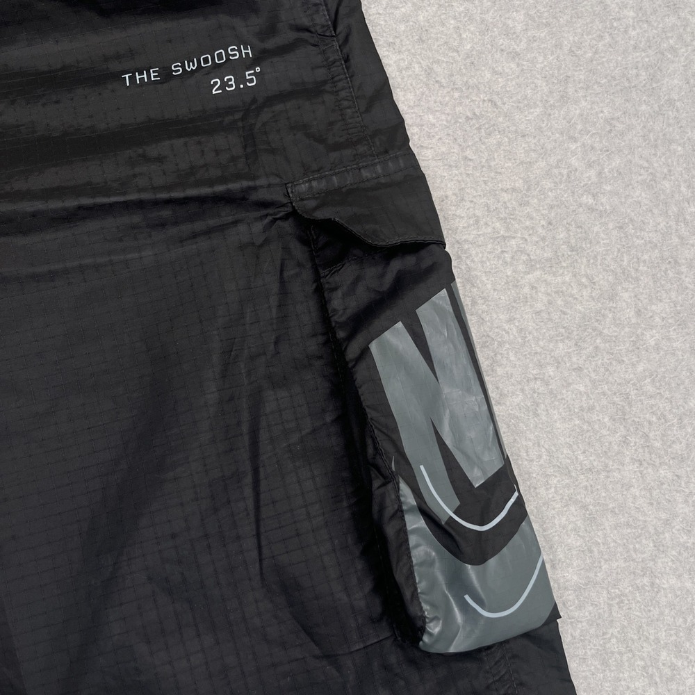 Nike Sportswear Swoosh Pants Mens Medium Black Woven Cargo Joggers CU3562-010 - Picture 12 of 16